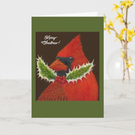 Carte de Noël riche et festive (Fleur jaune)