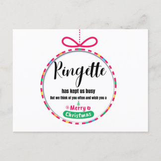 Carte de Noël Ringette