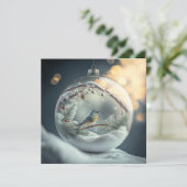 Carte de Noël Robin Globe (Debout devant)