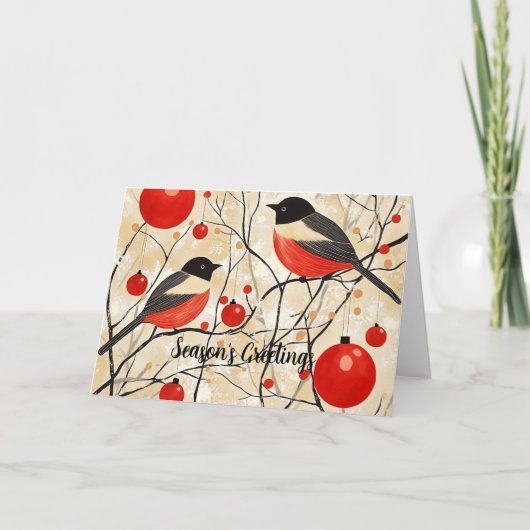 Carte de Noël Robin Redbreast (Devant)