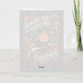 Carte de Noël Robin Tartan (Dos)
