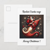 Carte de Noël Rocket Santa (Devant / Derrière)