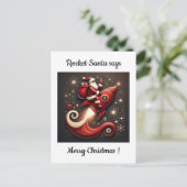 Carte de Noël Rocket Santa (Debout devant)