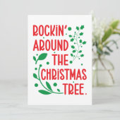 Carte de Noël Rockin' Around The Christmas Tree Xm (Debout devant)