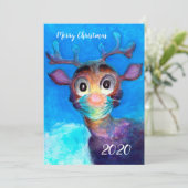 Carte de Noël Rodolphe masquée (Debout devant)