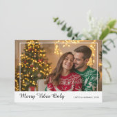 Carte de Noël romantique aux vibrations joyeuses (Debout devant)