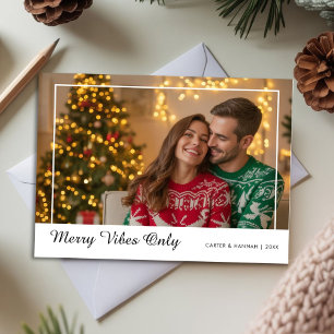 Carte de Noël romantique aux vibrations joyeuses
