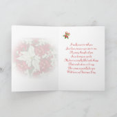 Carte de Noël romantique pour Fiancée - Poinsettia (Intérieur)