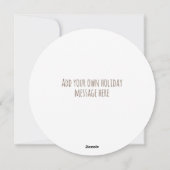 Carte de Noël ronde Cactus et lumières aquarelle (Dos)