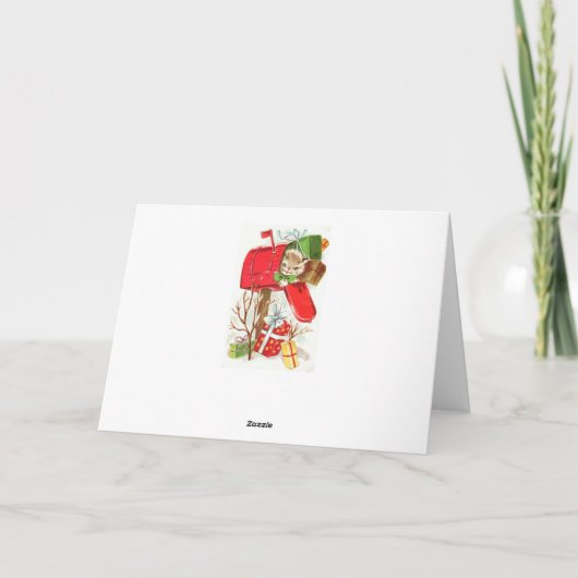 Carte de Noël rose (Dos)