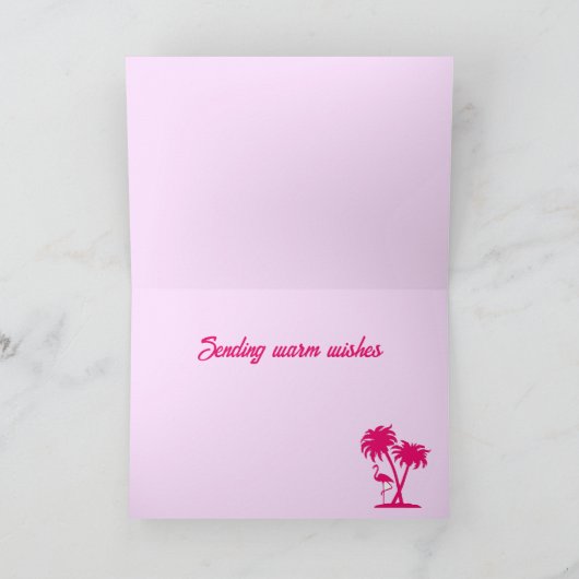 Carte de Noël rose (Intérieur)