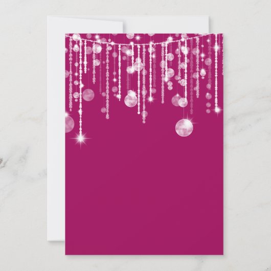 Carte de Noël rose blanc (Dos)