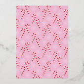 Carte de Noël rose gold en métaillé avec collage d (Verso)