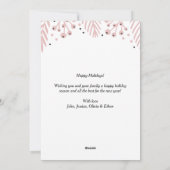 Carte de Noël rose moderne (Dos)