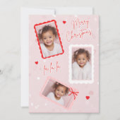 Carte de Noël rose moderne mignonne | Fa La La (Devant)