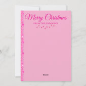 Carte de Noël rose scintillante (Dos)