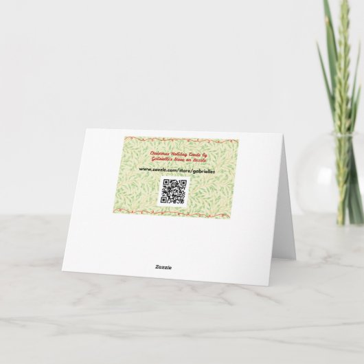 Carte de Noël rose Vintage (Dos)