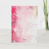 Carte de Noël rose Vintage MODIFIÉE (Dos)