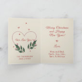 Carte de Noël rose Vintage MODIFIÉE (Intérieur)