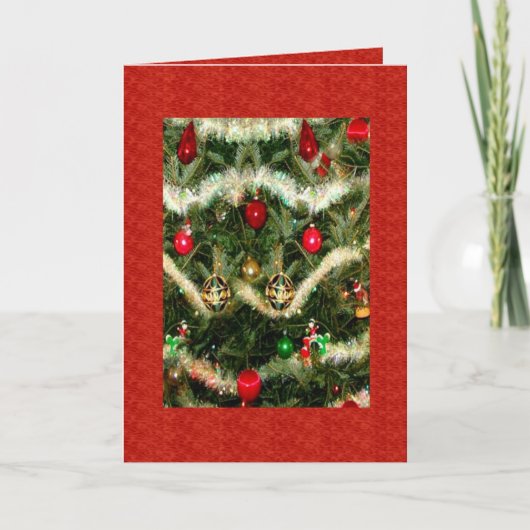 Carte de Noël rouge (Devant)
