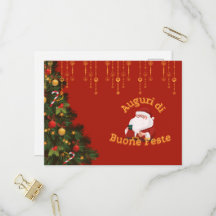 Carte de Noël rouge