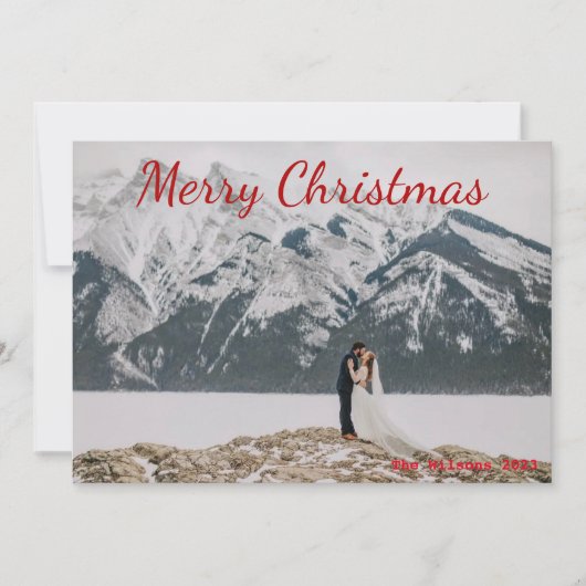 Carte de Noël rouge (Devant)