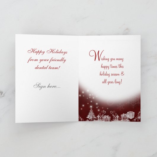 Carte de Noël Rouge (Intérieur)