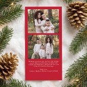 Carte de Noël Rouge à Double Bordure Classique ave