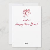 Carte de Noël rouge à main (Dos)