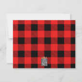 Carte de Noël rouge Buffalo Check (Dos)