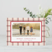 Carte de Noël rouge classique (Debout devant)