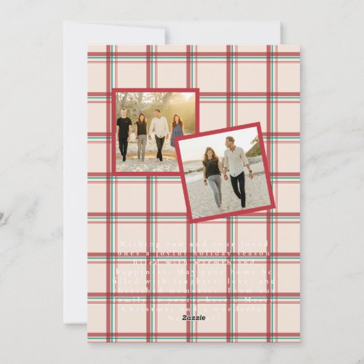 Carte de Noël rouge classique (Dos)