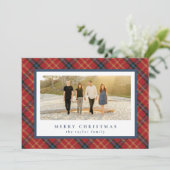 Carte de Noël rouge classique (Debout devant)