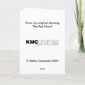 Carte de Noël rouge de rat de châle (Dos)