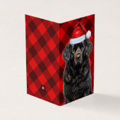 Carte de Noël rouge de vacances de chien de Terre- (Outside)