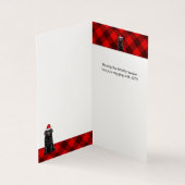 Carte de Noël rouge de vacances de chien de Terre- (Inside)