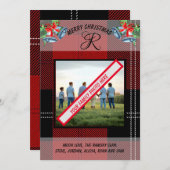 Carte de Noël rouge du Clan Ramsay d'Écosse (Devant / Derrière)