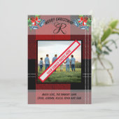Carte de Noël rouge du Clan Ramsay d'Écosse (Debout devant)