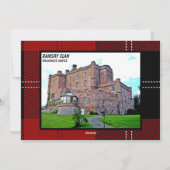 Carte de Noël rouge du Clan Ramsay d'Écosse (Dos)