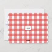 Carte de Noël rouge du guingan 3-Photo (Dos)