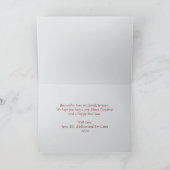 Carte de Noël Rouge et Blanc Poinsettia (Intérieur)