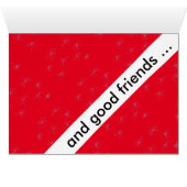 Carte de Noël rouge et gras (Intérieur Horizontal (Bas))