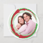 Carte de Noël rouge et verte (Devant)