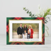 Carte de Noël rouge et verte (Debout devant)