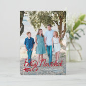 Carte de Noël rouge Feliz Navidad (Debout devant)