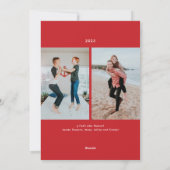 Carte de Noël rouge Feliz Navidad (Dos)