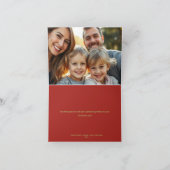 Carte de Noël rouge Joyeux Noël Ajouter une photo  (Intérieur)