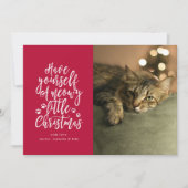 Carte de Noël rouge Meowy Little Christmas (Devant)