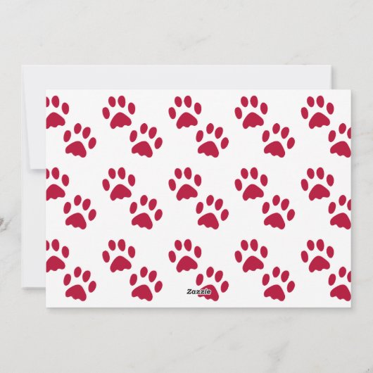 Carte de Noël rouge Meowy Little Christmas (Dos)