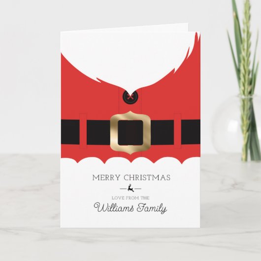 Carte de Noël Rouge Père Noël (Devant)